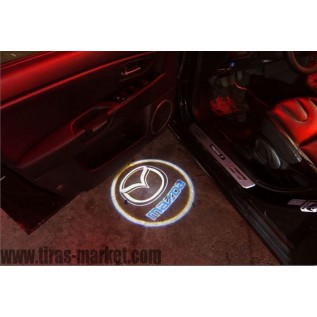 Лазерная проекция логотипа  Mazda